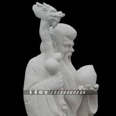 南極仙翁石雕，漢白玉神仙雕塑