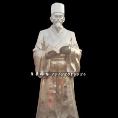 李時珍看醫(yī)書雕塑，不銹鋼古代人物雕塑