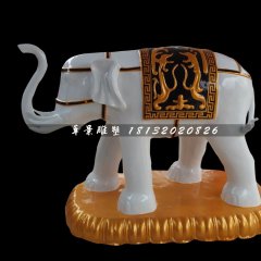 吉祥大象雕塑，玻璃鋼大象雕塑