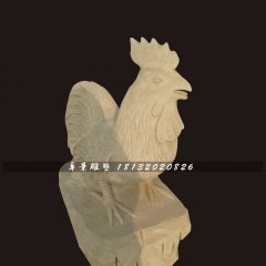 公雞石雕，大理石動物雕塑