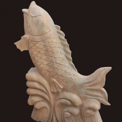 石雕噴泉，石雕魚噴泉