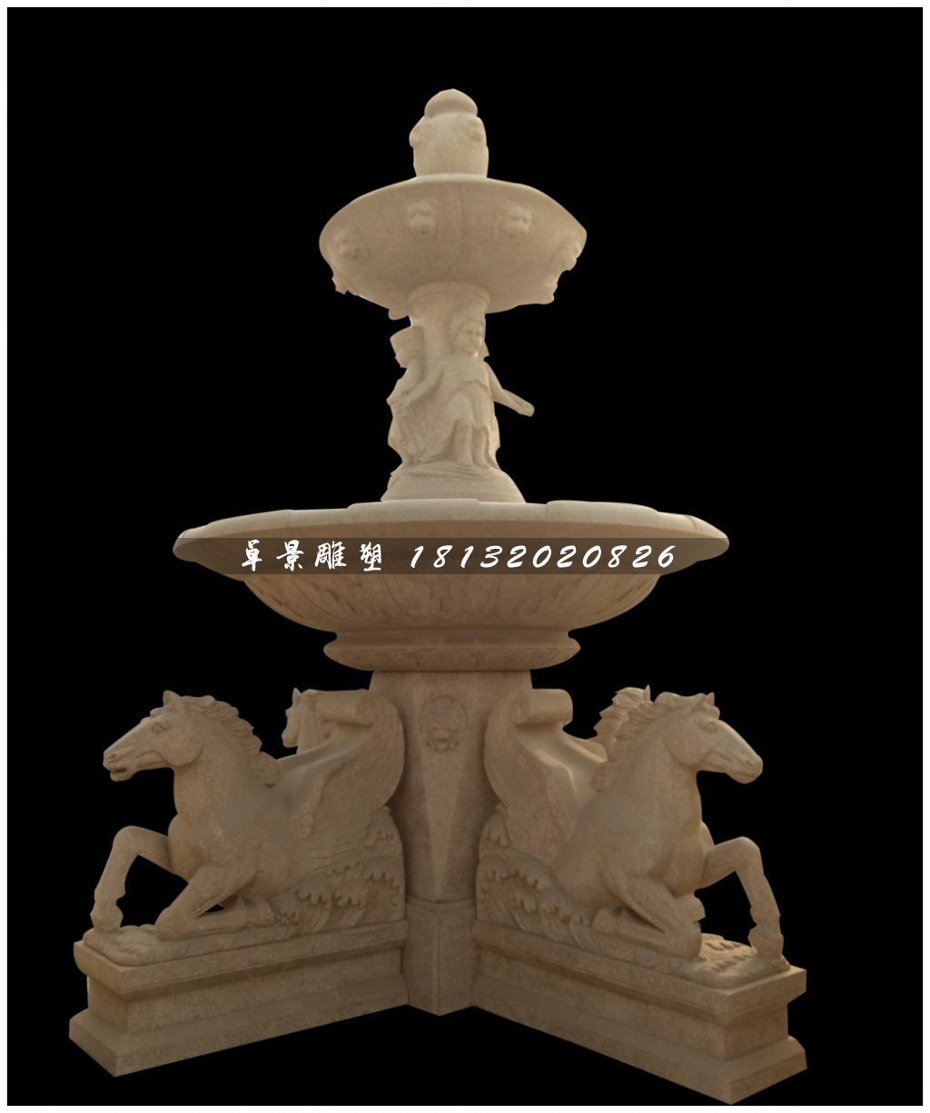 動(dòng)物石噴泉，廣場(chǎng)景觀石雕