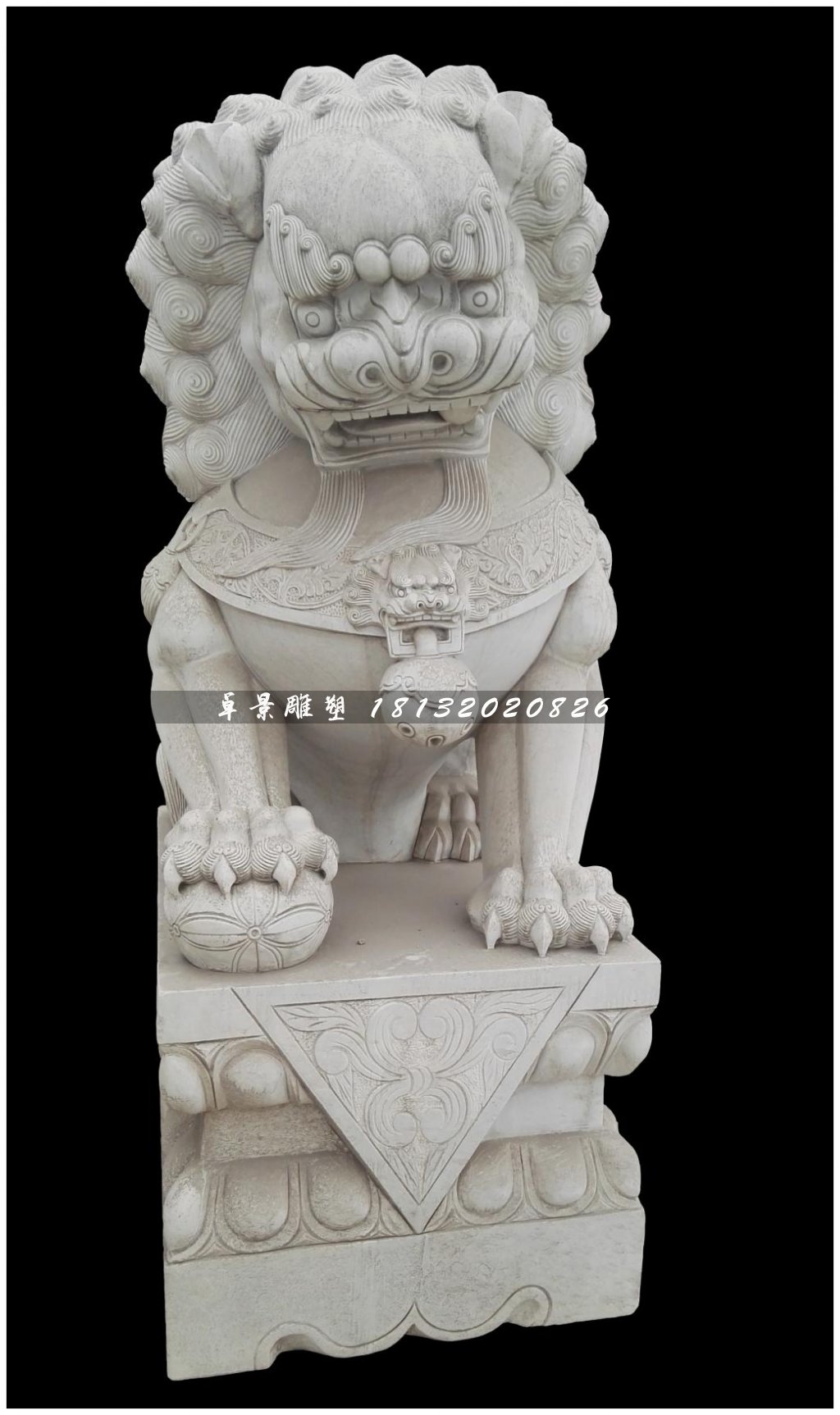 北京獅石雕，小型石獅子雕塑 (3)