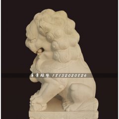 北京獅石雕，漢白玉北京獅石雕