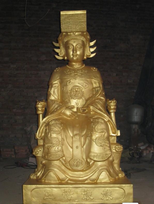 王母娘娘雕塑，玻璃鋼神仙雕塑