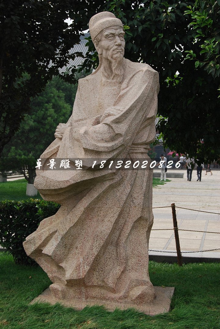 杜甫石雕，古代詩人石雕