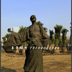 劉伶醉酒銅雕，古代人物銅雕