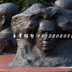 毛主席頭像浮雕，偉人銅浮雕