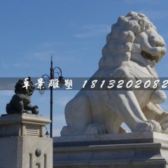石獅子，漢白玉獅子雕塑