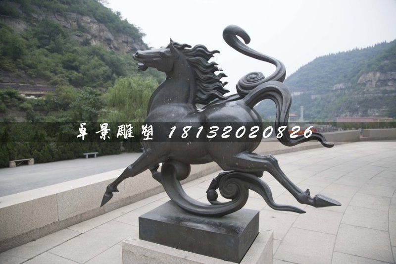 銅馬雕塑，公園動(dòng)物銅雕