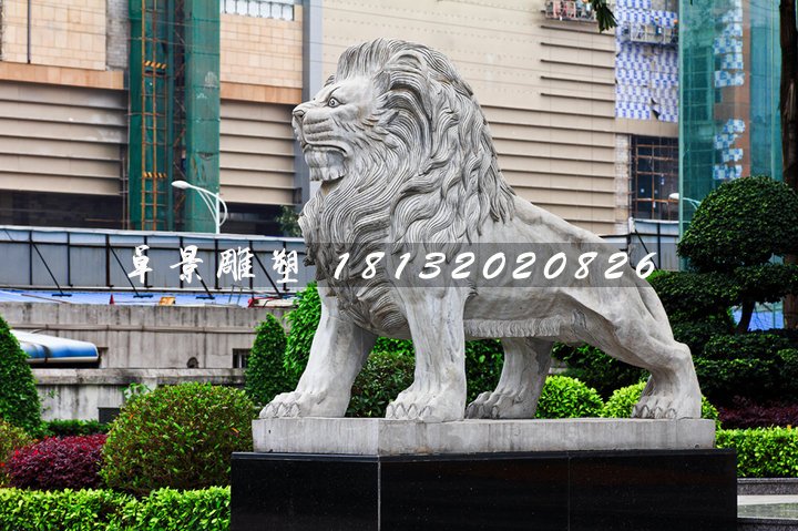 大理石獅子，歐式石獅子 (3)