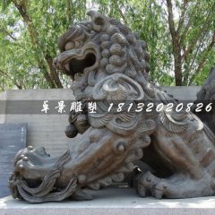 大型銅獅子，戲球獅銅雕