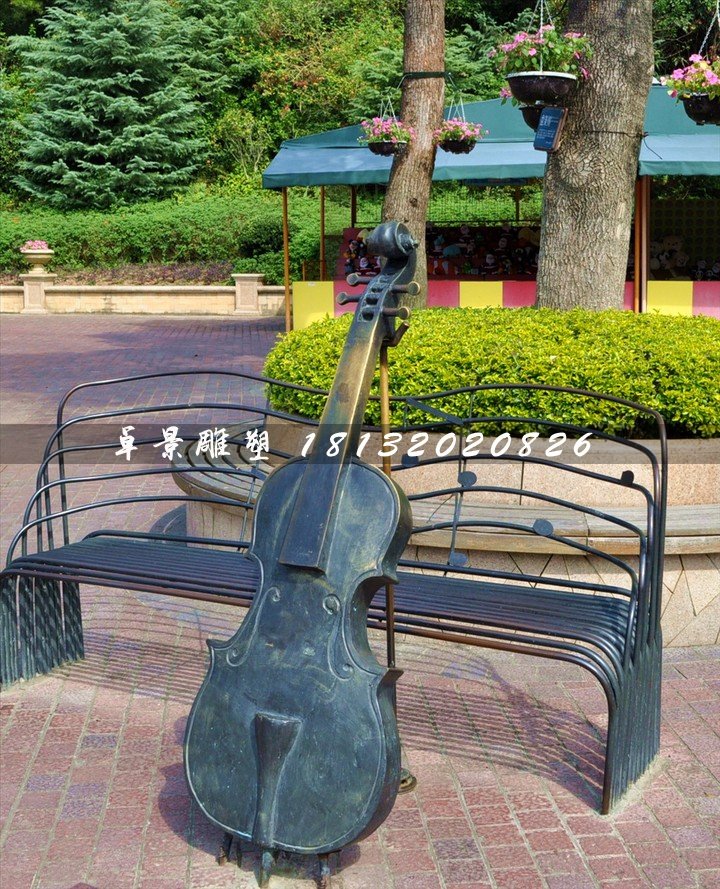 大提琴銅雕，公園景觀銅雕