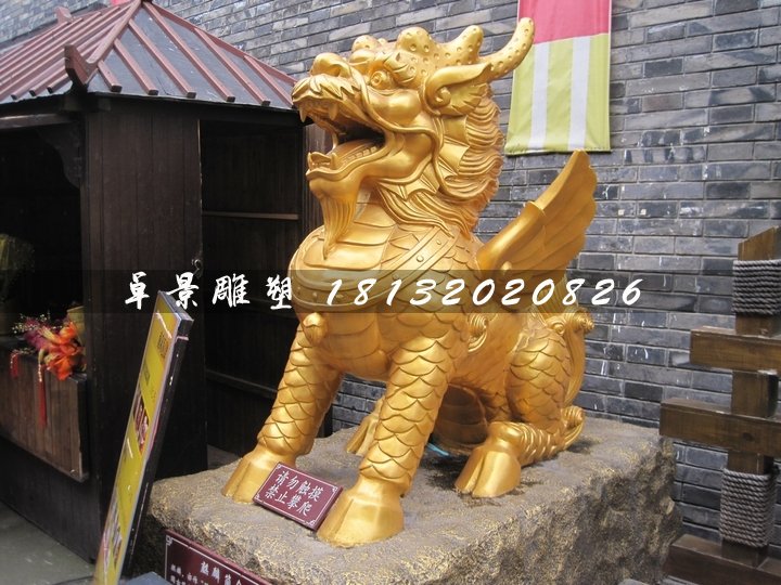 麒麟銅雕，神獸銅雕