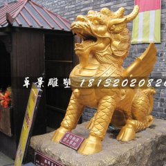 麒麟銅雕，神獸銅雕