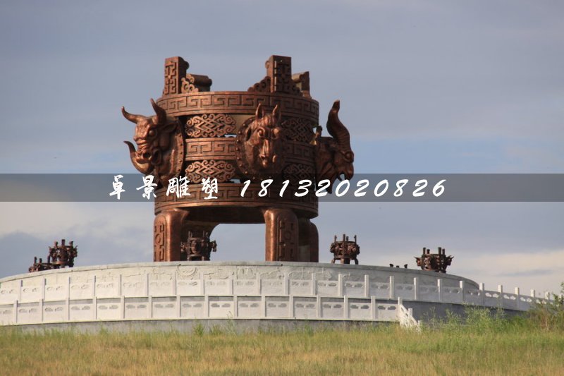 抽象銅鼎，廣場(chǎng)大型銅鼎