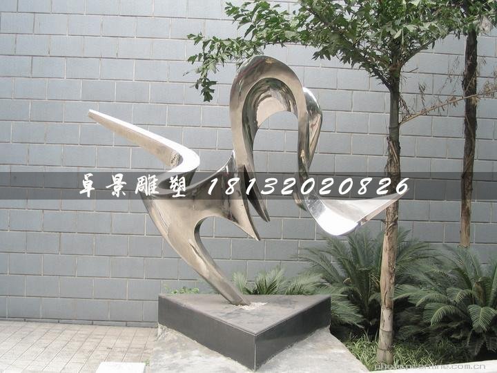 不銹鋼抽象雕塑，庭院擺件