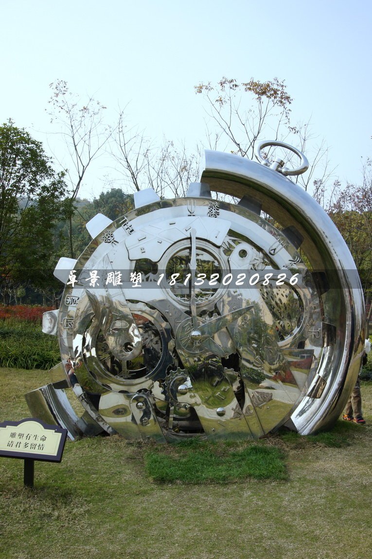 不銹鋼齒輪雕塑，公園景觀雕塑