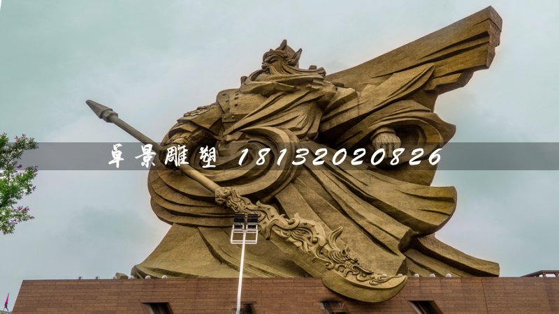 不銹鋼關(guān)公雕塑，廣場大型關(guān)公像 (2)