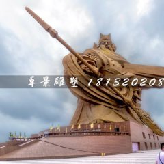 不銹鋼關(guān)公雕塑，廣場大型關(guān)公像