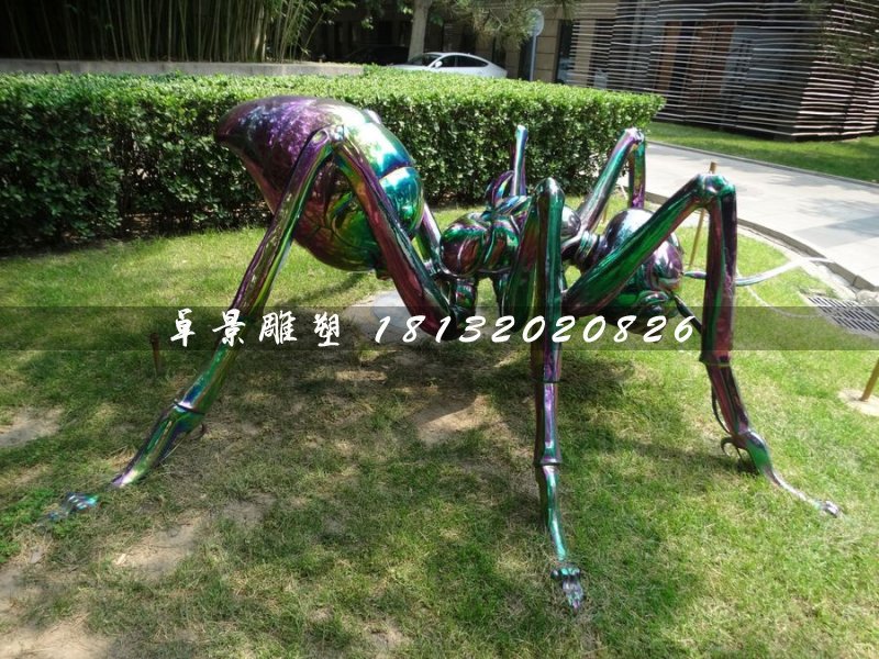 不銹鋼蜘蛛雕塑，公園動物雕塑