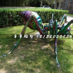不銹鋼蜘蛛雕塑，公園動(dòng)物雕塑