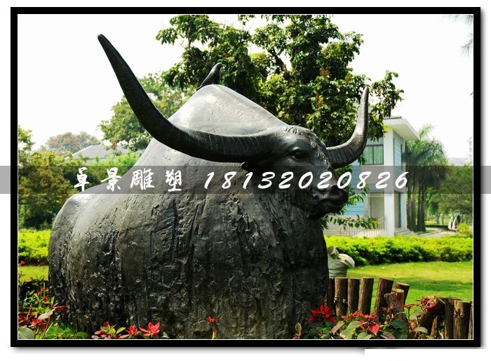 牦牛銅雕，公園動(dòng)物銅雕