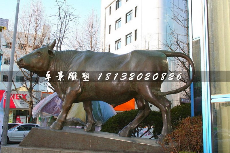 銅牛雕塑，動(dòng)物雕塑