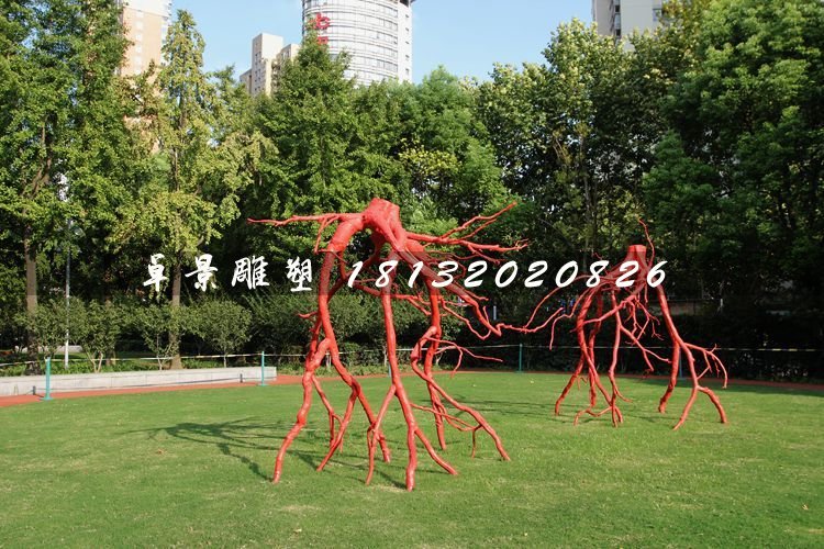 樹根雕塑，公園玻璃鋼景觀雕塑
