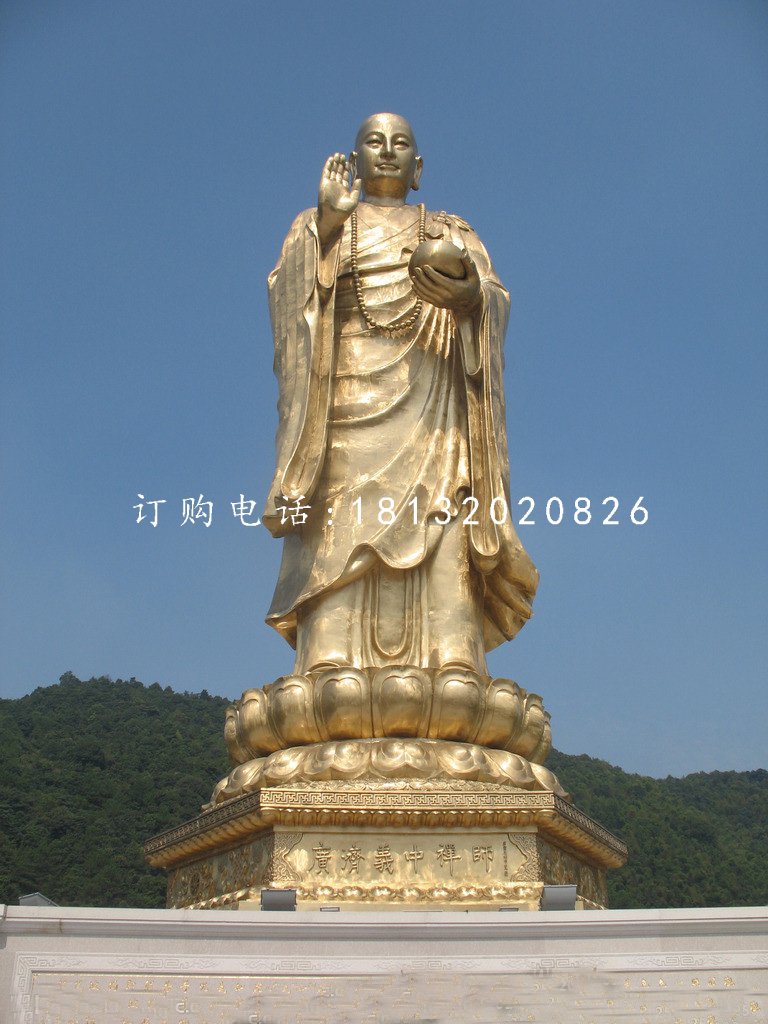 地藏王菩薩銅雕，大型立式銅佛像