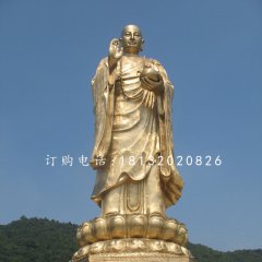 地藏王菩薩銅雕，大型立式銅佛像