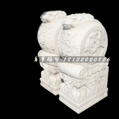抱鼓石雕塑，門墩石雕