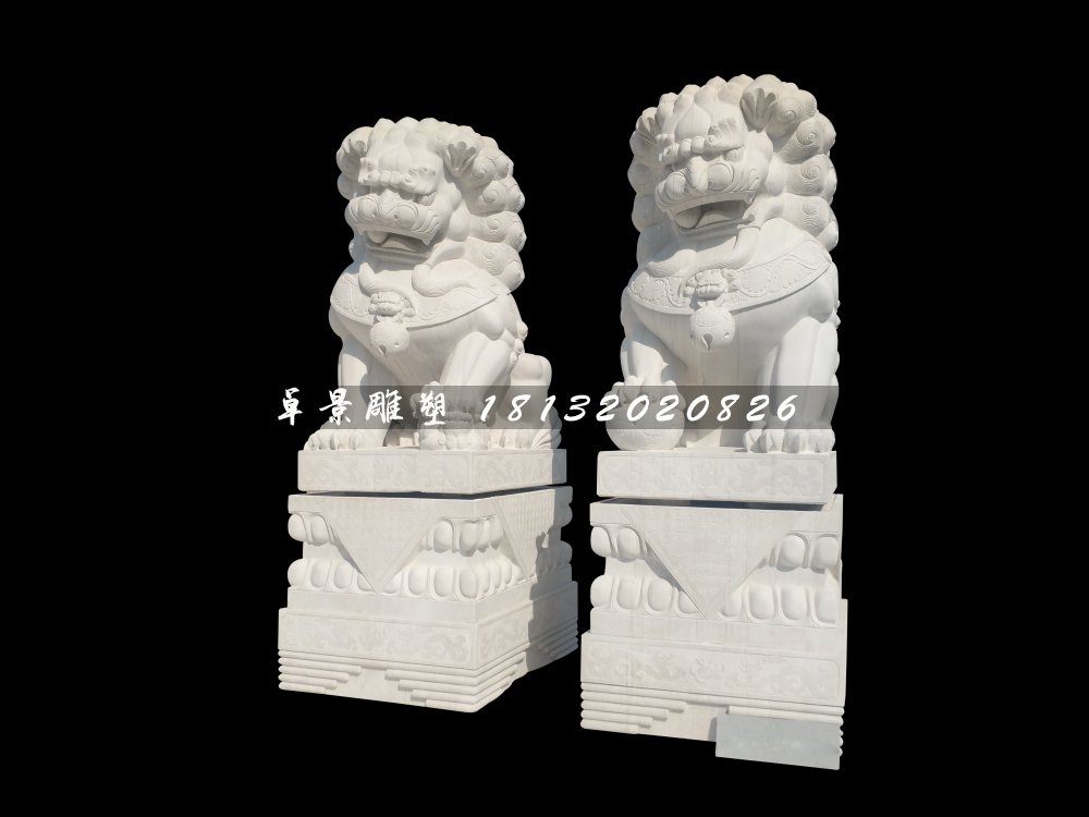 北京獅石雕，漢白玉獅子 (1)