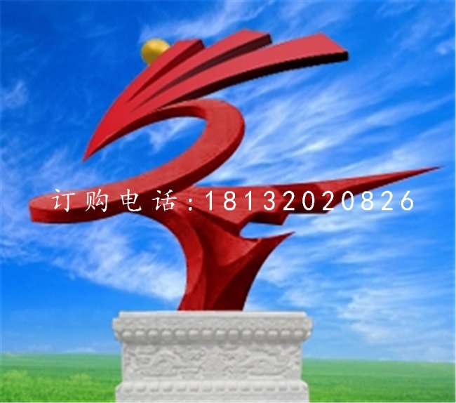 不銹鋼展翅雕塑,企業(yè)抽象雕塑