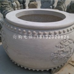 圓形水缸，大理石水缸
