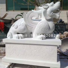 神獸石雕，漢白玉貔貅