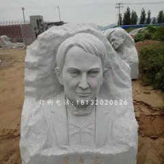 愛迪生石雕，校園西方名人石雕