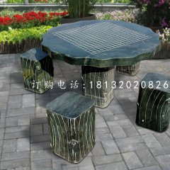 石桌椅，公園下棋桌子石雕