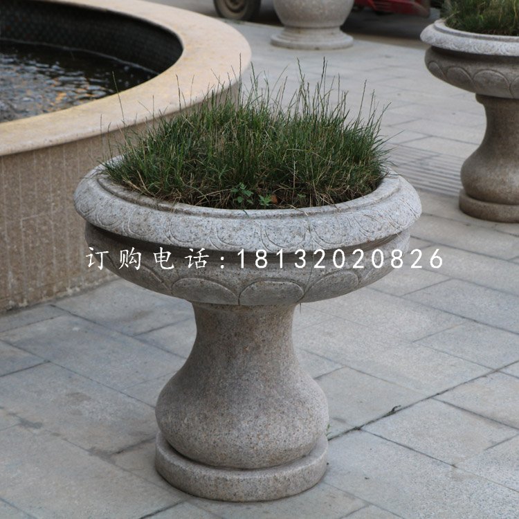 大理石花盆，公園石花盆