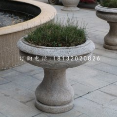 大理石花盆，公園石花盆