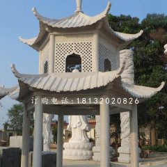 大理石涼亭，雙層涼亭石雕