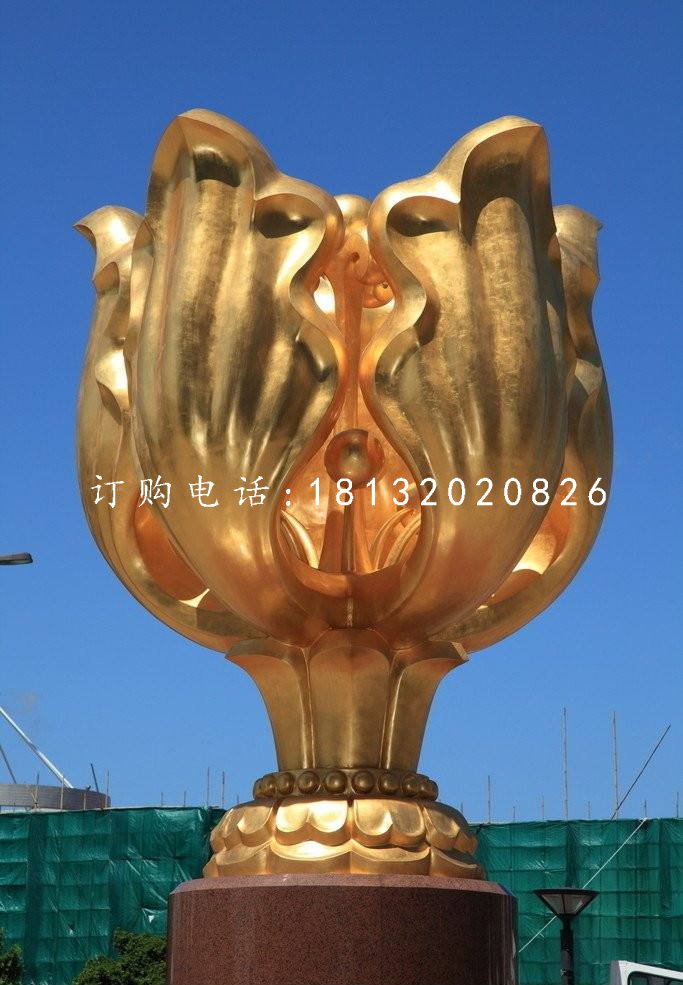 紫荊花雕塑，廣場不銹鋼雕塑