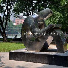 不銹鋼讀書雕塑，校園抽象人物雕塑