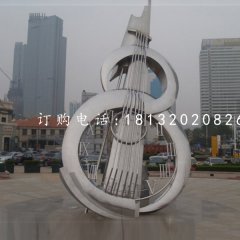 不銹鋼吉他雕塑，廣場不銹鋼雕塑