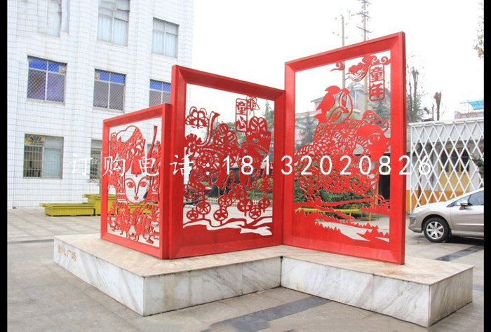 不銹鋼剪紙，公園不銹鋼雕塑