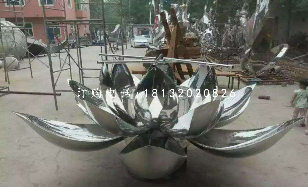 不銹鋼蓮花，廣場(chǎng)不銹鋼雕塑 (2)