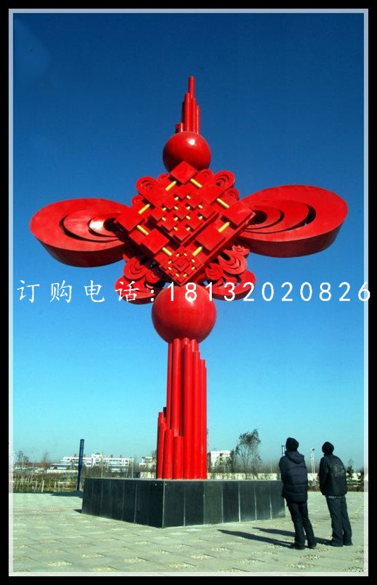 不銹鋼中國結(jié)，廣場景觀雕塑