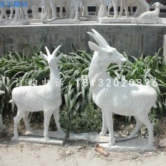 山羊石雕，大理石動(dòng)物雕塑