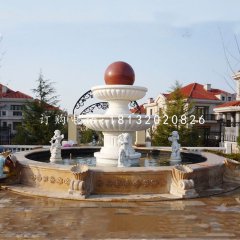 風(fēng)水球噴泉，小區(qū)景觀石雕
