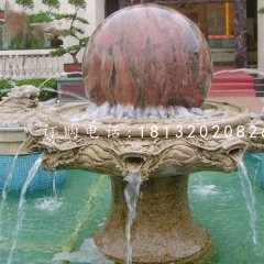 風(fēng)水球噴泉石雕，小區(qū)景觀石雕